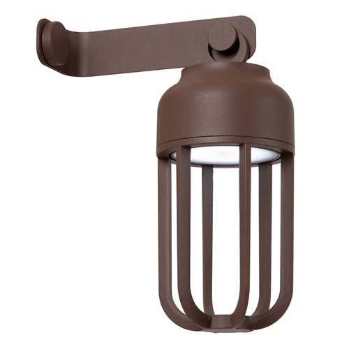 Lucide WELLS - Lámpara de pared Recargable Dentro/Fuera - Batería/acumulador - Ø 10 cm - LED Regul. - CCT - 1x5W 2700K/4000K - IP54 - Marrón óxido | Essential - detalle 5